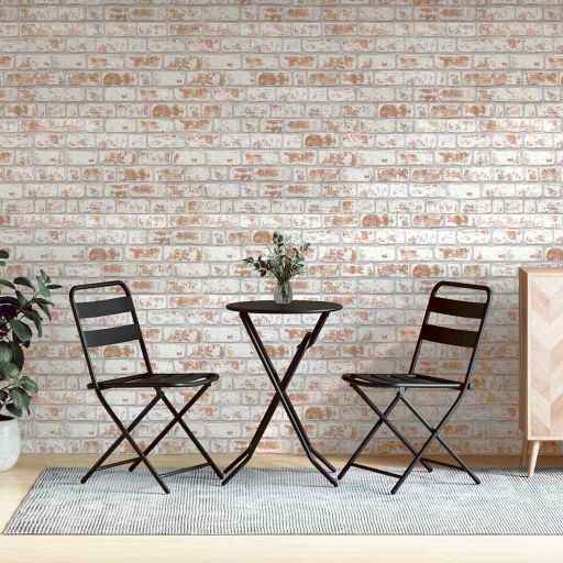 vidaXL Painéis de parede 3D c/ design tijolos vermelhos 10 pcs EPS